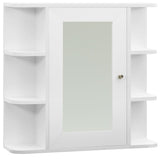 ZNTS Bathroom Mirror Cabinet White 66x17x63 cm MDF 323601