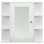 ZNTS Bathroom Mirror Cabinet White 66x17x63 cm MDF 323601