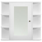 ZNTS Bathroom Mirror Cabinet White 66x17x63 cm MDF 323601