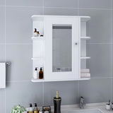 ZNTS Bathroom Mirror Cabinet White 66x17x63 cm MDF 323601