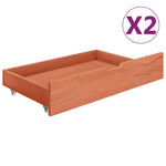 ZNTS Bed Drawers 2 pcs Honey Brown Solid Pine Wood 321987