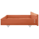 ZNTS Bed Drawers 2 pcs Honey Brown Solid Pine Wood 321987