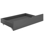 ZNTS Bed Drawers 2 pcs Dark Grey Solid Pine Wood 321990
