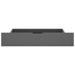 ZNTS Bed Drawers 2 pcs Dark Grey Solid Pine Wood 321990