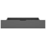 ZNTS Bed Drawers 2 pcs Dark Grey Solid Pine Wood 321990