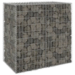ZNTS Gabion Wall with Covers Galvanised Steel 100x60x100 cm 147813
