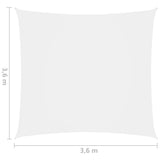 ZNTS Sunshade Sail Oxford Fabric Square 3.6x3.6 m White 135248