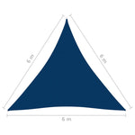 ZNTS Sunshade Sail Oxford Fabric Triangular 6x6x6 m Blue 135570