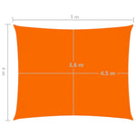 ZNTS Sunshade Sail Oxford Fabric Rectangular 4x5 m Orange 135711