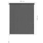 ZNTS Outdoor Roller Blind 400x140 cm Anthracite 312665