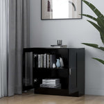 ZNTS Vitrine Cabinet Black 82.5x30.5x80 cm Engineered Wood 802742