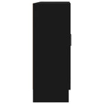 ZNTS Vitrine Cabinet Black 82.5x30.5x80 cm Engineered Wood 802742