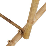 ZNTS Deck Chair Bamboo and Canvas Dark Grey 313018