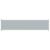 ZNTS Patio Retractable Side Awning 140x600 cm Grey 313373