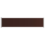 ZNTS Patio Retractable Side Awning 140x600 cm Brown 313374