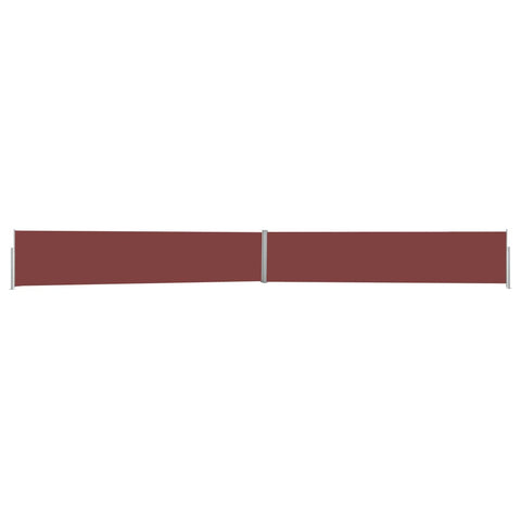 ZNTS Patio Retractable Side Awning 170x1200 cm Brown 313396