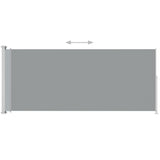 ZNTS Patio Retractable Side Awning 180x500 cm Grey 313407