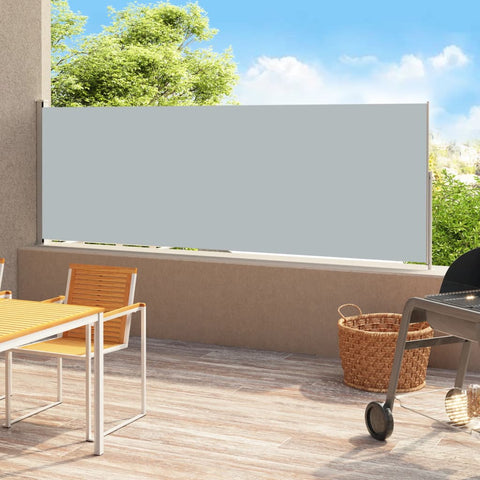 ZNTS Patio Retractable Side Awning 180x500 cm Grey 313407
