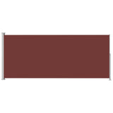 ZNTS Patio Retractable Side Awning 180x500 cm Brown 313408