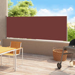 ZNTS Patio Retractable Side Awning 180x500 cm Brown 313408