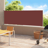 ZNTS Patio Retractable Side Awning 180x500 cm Brown 313408