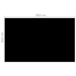 ZNTS Rectangular Pool Cover 800x500 cm PE Black 92965