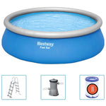 ZNTS Bestway Fast Set Inflatable Swimming Pool Set Round 457x122 cm 93110