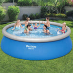 ZNTS Bestway Fast Set Inflatable Swimming Pool Set Round 457x122 cm 93110