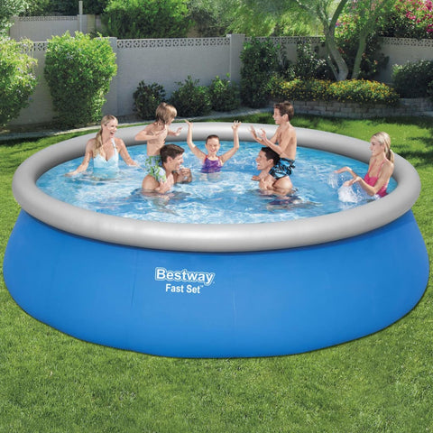 ZNTS Bestway Fast Set Inflatable Swimming Pool Set Round 457x122 cm 93110