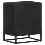 ZNTS Bedside Cabinet 40x30x50 cm Rough Mango Wood 323146