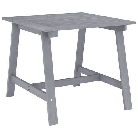 ZNTS Garden Dining Table Grey 88x88x74 cm Solid Acacia Wood 312410