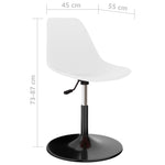 ZNTS Swivel Dining Chairs 4 pcs White PP 324180