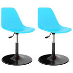 ZNTS Swivel Dining Chairs 2 pcs Blue PP 324193