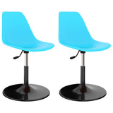 ZNTS Swivel Dining Chairs 2 pcs Blue PP 324193
