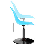 ZNTS Swivel Dining Chairs 2 pcs Blue PP 324193