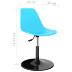 ZNTS Swivel Dining Chairs 2 pcs Blue PP 324193