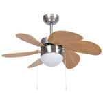 ZNTS Ceiling Fan with Light 76 cm Light Brown 51489