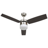 ZNTS Ceiling Fan with Light and Remote Control 108 cm Dark Brown 51491