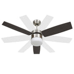 ZNTS Ceiling Fan with Light and Remote Control 108 cm Dark Brown 51491