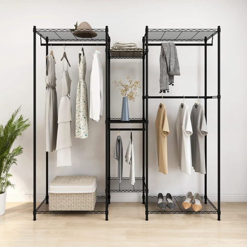 ZNTS Clothes Rack Black 195x45x195 cm 350 kg 324637
