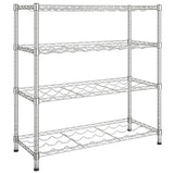 ZNTS 4-Tier Wine Rack for 36 Bottles Chromed Iron 324638