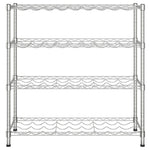 ZNTS 4-Tier Wine Rack for 36 Bottles Chromed Iron 324638