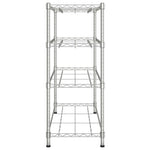 ZNTS 4-Tier Wine Rack for 36 Bottles Chromed Iron 324638