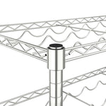 ZNTS 4-Tier Wine Rack for 36 Bottles Chromed Iron 324638