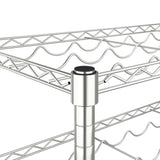 ZNTS 4-Tier Wine Rack for 36 Bottles Chromed Iron 324638