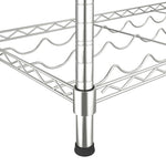 ZNTS 4-Tier Wine Rack for 36 Bottles Chromed Iron 324638
