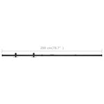 ZNTS Mini Sliding Cabinet Door Kit Carbon Steel 200 cm 148018