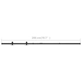 ZNTS Mini Sliding Cabinet Door Kit Carbon Steel 200 cm 148018