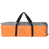 ZNTS Party Tent with LED and 4 Sidewalls 3.6x3.6x2.3 m Grey&Orange 93077