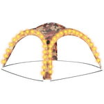 ZNTS Party Tent with LED and 4 Sidewalls 3.6x3.6x2.3 m Camouflage 93078